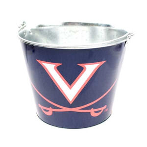 Virginia Cavaliers Metal Beer Bucket Retro 6 Bottles New  Bar NCAA